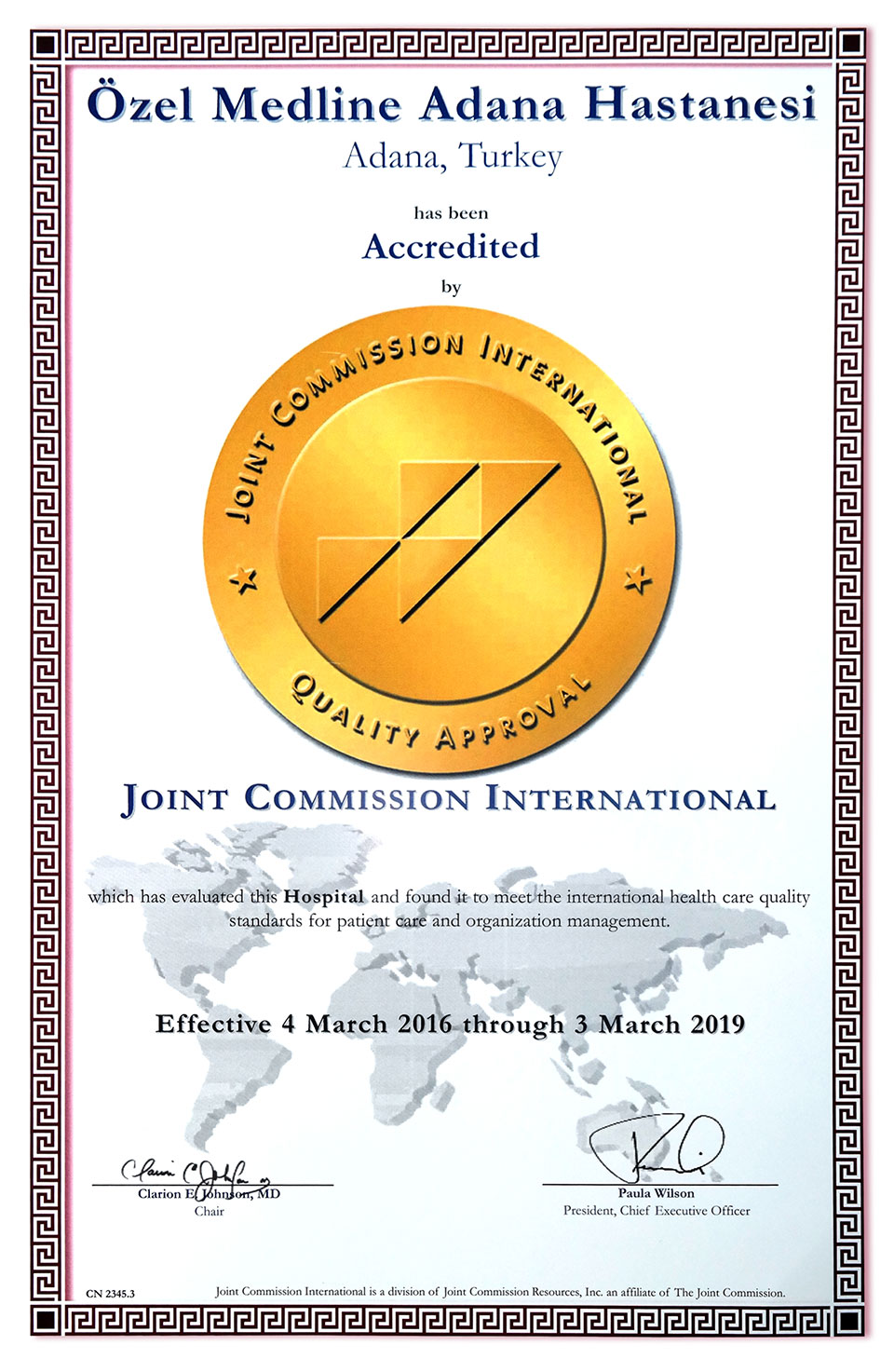 JCI 2016 Akreditasyon